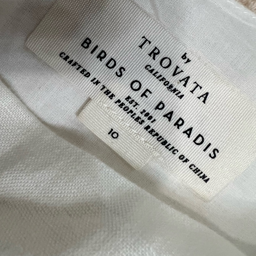 Trovata White Linen Dress Size 10 - Midi